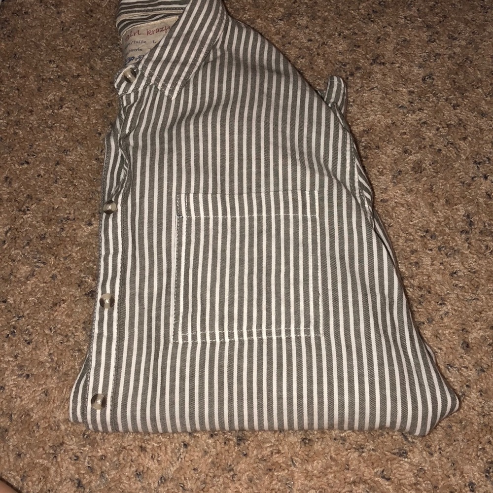 Girl Krazy striped button down